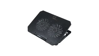 Taffware Cooling Pad Laptop 2 Fan Adjustable Speed - Q100 - Black - 1