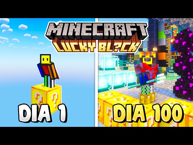Sobreviví 100 Días en un LUCKY BLOCK
