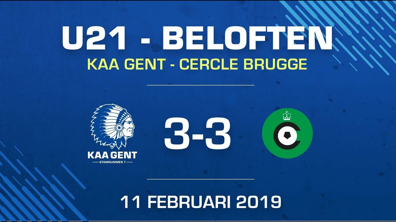 U21 KAA GENT-Cercle Brugge: 3-3