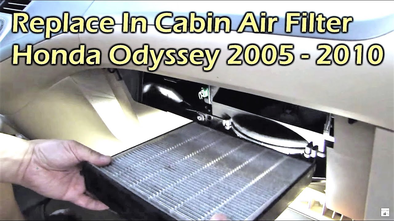 How to replace cabin air filter honda odyssey 2010