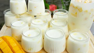 SỮA CHUA XOÀI DẺO NGON MÁT LẠNH (SỮA CHUA XOÀI TRÁI CÂY VÀ THẠCH XOÀI) - CKK