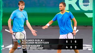 Group stage of the Davis Cup final - Kazakhstan vs Netherlands: Match highlights Alexander Bublik / Alexander Nedovesov vs Wesley Koolhoff / Matwe Middelkop