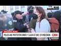 Police confront protesters at University of Wisconsin  - 08:06 min - News - Video