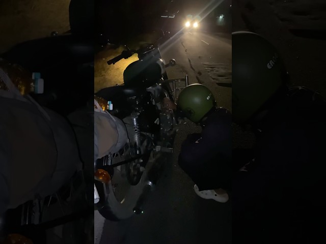 അർദ്ധരാത്രി അറിയാത്ത ഒരു നാട്ടിൽ പോയി. വണ്ടി complaint ആയത് പോലെ നിൽക്കാം.😳🏍 #shorts