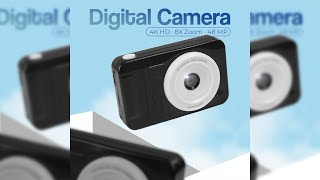 Pratinjau video produk DIXSG Digital Dual Camera Kamera Travel 4K HD 8X Zoom 48MP - C1