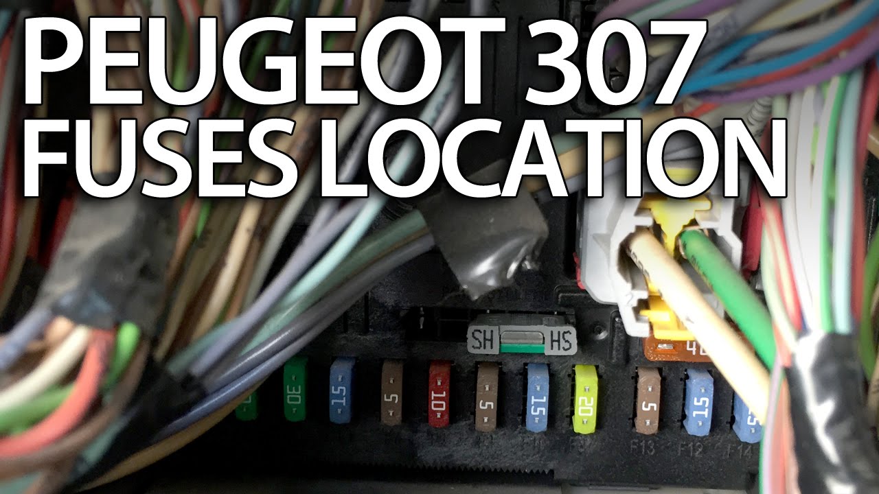 Where are fuses, relays and OBD port in Peugeot 307 (fuse ... 12 volt electrical fuse box 