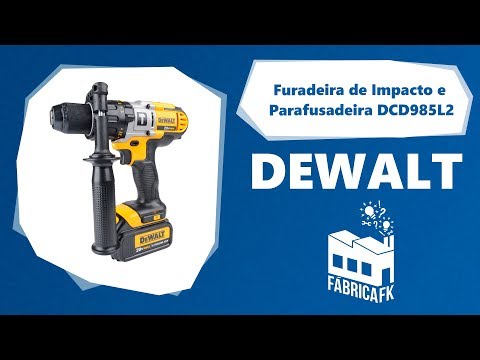 Furadeira/Parafusadeira De Impacto A Bateria 20V Enc 1/2" DCD985L2  DeWalt - 127V - Vídeo explicativo