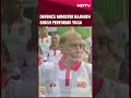 Yoga Day | Defence Minister Rajnath Singh, Army Chief Gen Manoj Pande Perform Yoga Asanas  - 00:51 min - News - Video