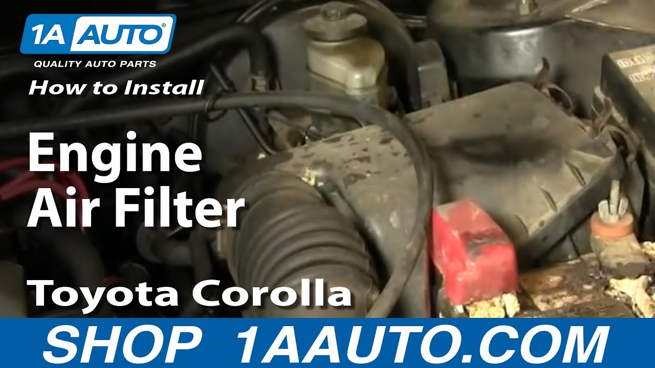 how to replace engine air filter toyota corolla #7