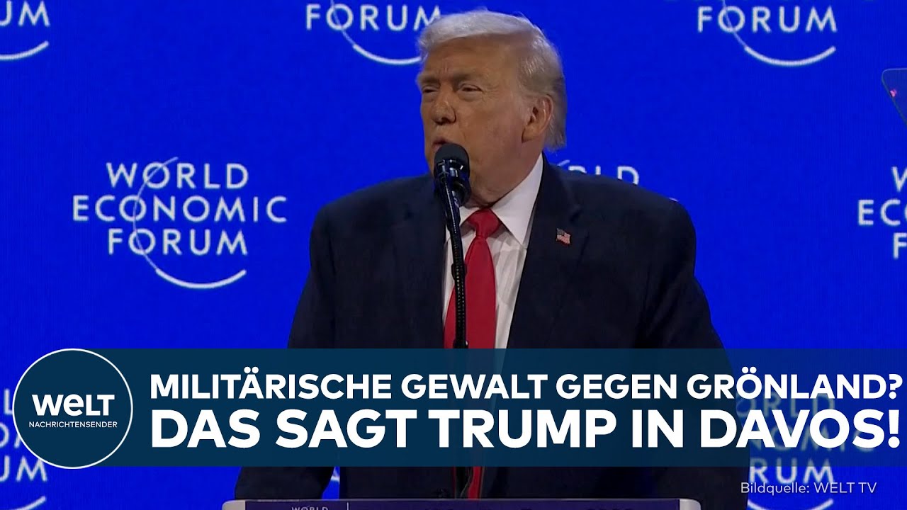 DAVOS: Militärische Gewalt gegen Grönland? – Das sagt Trump!