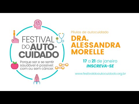 #AUTOCUIDADO: A médica #oncologista Dra. Alessandra Morelle traz uma dica muito importante.