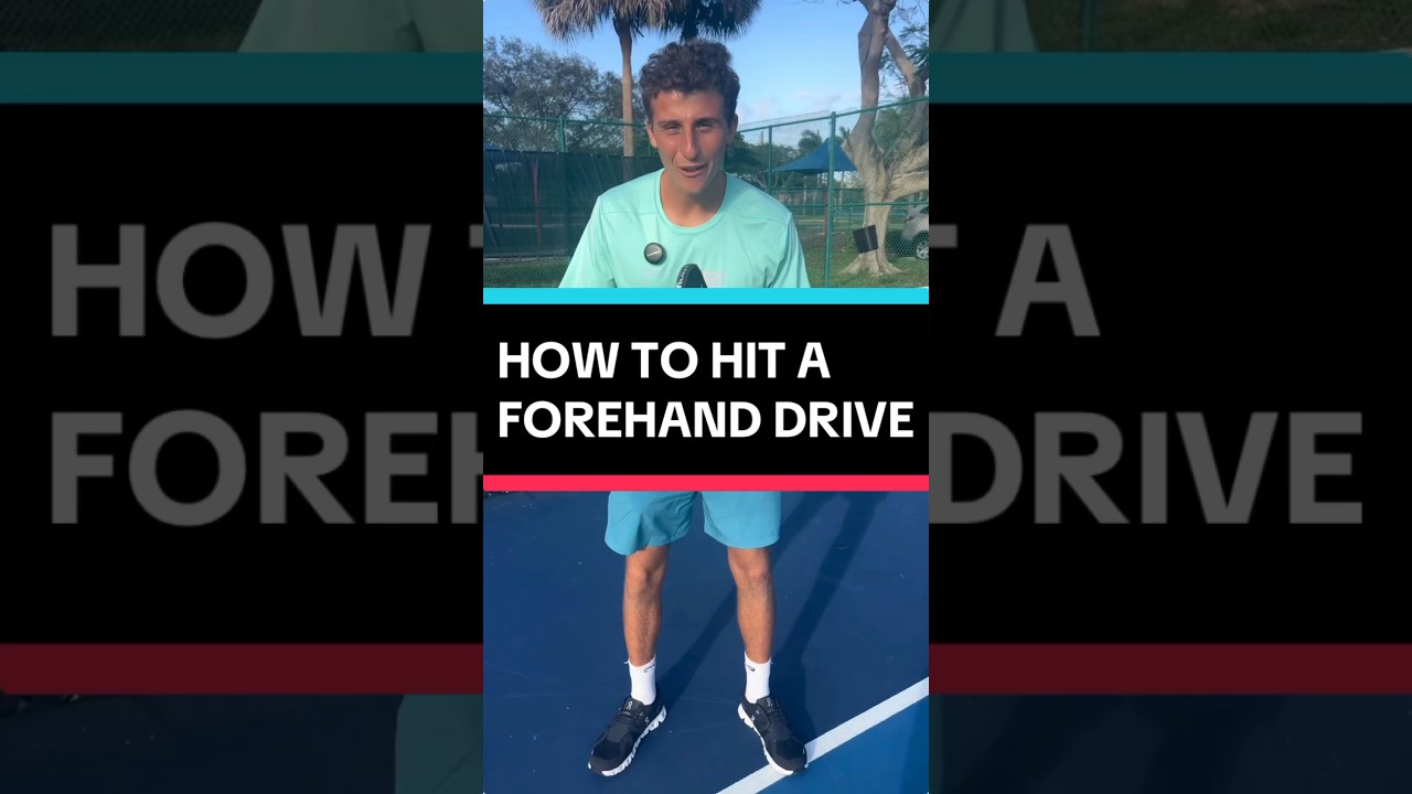 How to hit a forehand drive in 60 seconds! #pickleball #pickleballtips #shorts