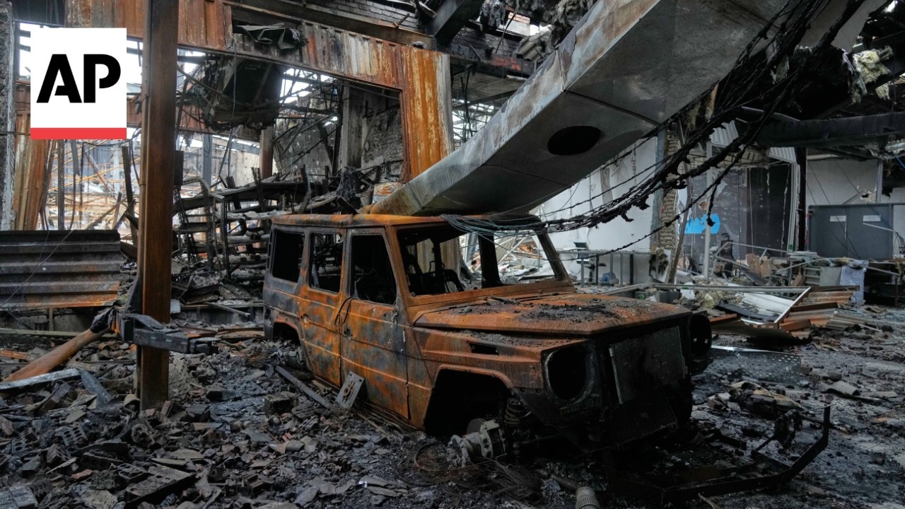 Aftermath of airstrike on car service company in Tehran
