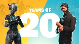 Fortnite - Teams of 20 Bejelentés Trailer