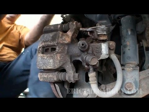 How To Replace A Rear Caliper, 93 Acura Integra ... acura brakes diagram 