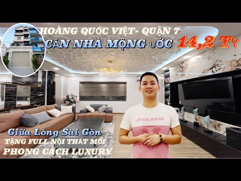 Nhà 3 lầu full nội thất luxury DT: 5 x 16 SHR 80m2 giá 14.2tỷ đường 10m / LaCasa Hoàng Quốc Việt Q7