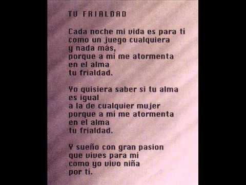 Triana - Tu frialdad ( Letra ) - YouTube