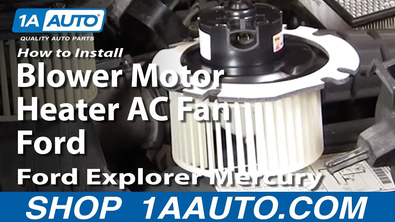 How To Install Replace Blower Motor Heater AC Fan Ford ... google 1999 ford e350 fuse box diagram 
