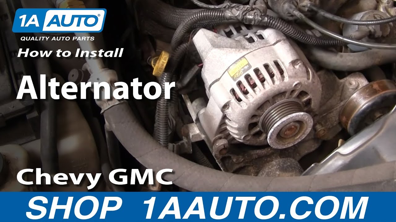 How To Install Repalce Alternator Chevy GMC S-10 S-15 ... 2000 blazer fuse panel diagram 