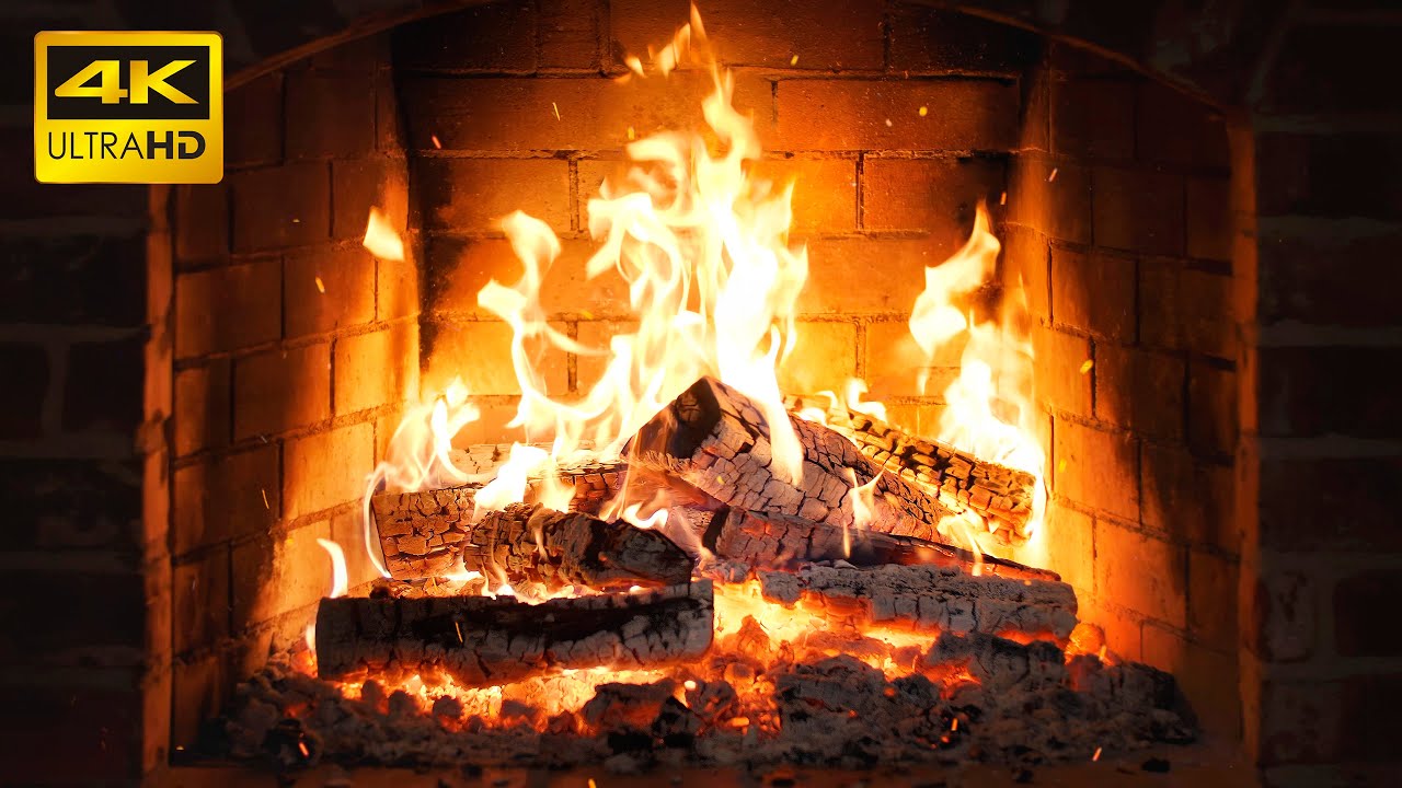 🔥 Watch This Fireplace and Instantly Relax in 4K with Relaxing Fire Sounds for Warm Christmas Vibes