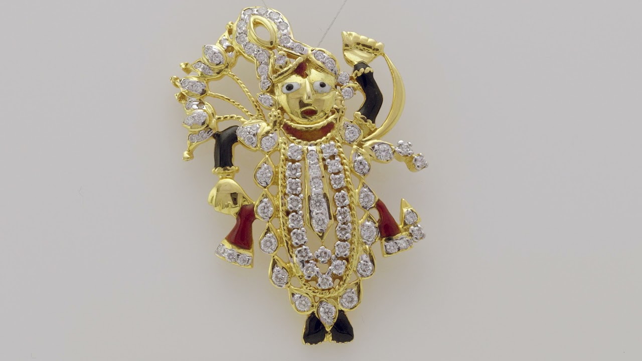 Trifling Hanuman Diamond Pendant