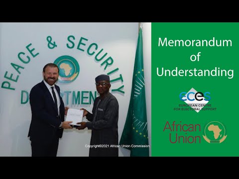 La firma del memorandum d'intesa tra ECES e l'Unione Africana 