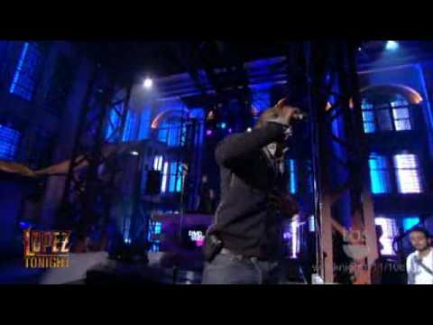Lopez Tonight - " Sexy Bitch " - David Guetta Feat. Akon - Live HD