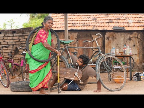 My Village Show: Bigg Boss fame Gangavva turns cycle shop owner My Village Show: Bigg Boss fame Gangavva turns cycle shop owner