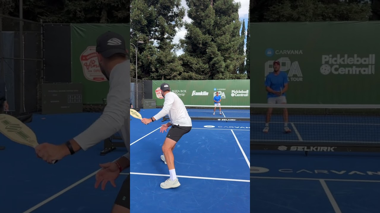 With his LEFT HAND?! Jack Sock wins this pickleball point with his off hand 🤣