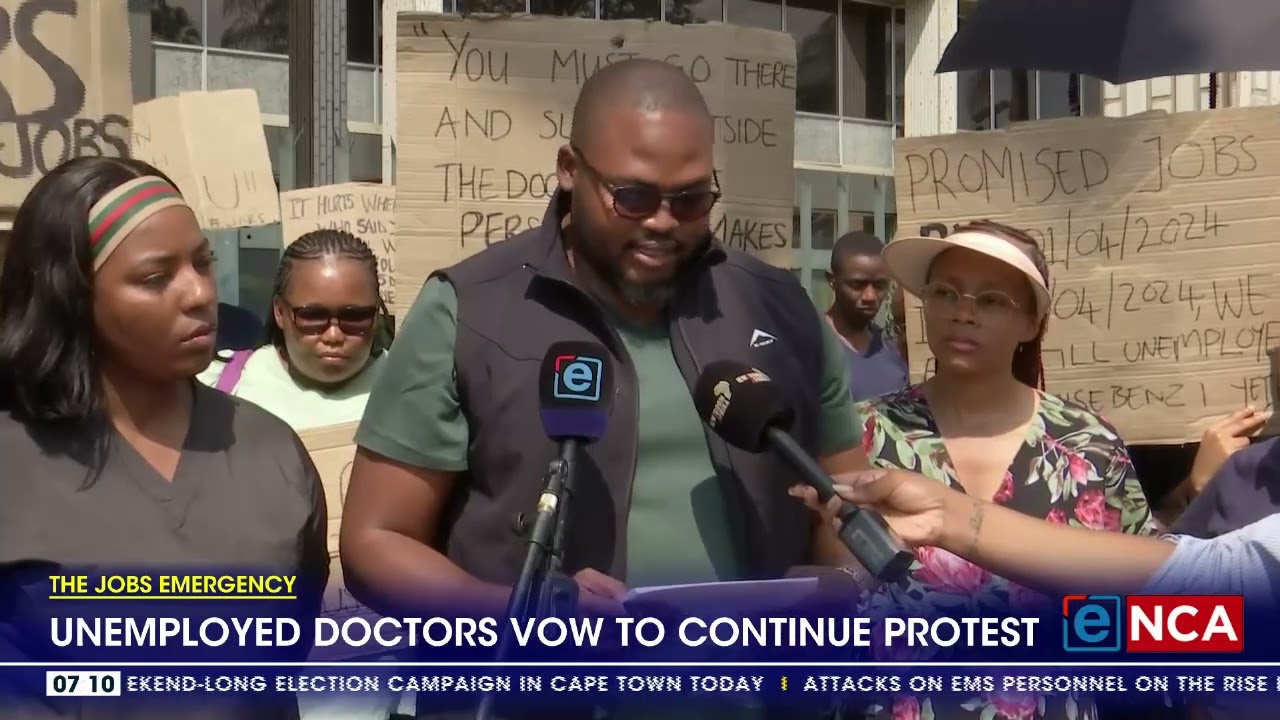 Unemployed doctors vow to continue protest