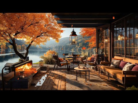 Warm Jazz Music for Relaxing, Study 🍂Cozy Fall Coffee Shop Ambience ~ Smooth Jazz Instrumental Music