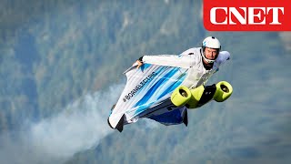 Watch world’s first electric wingsuit flight