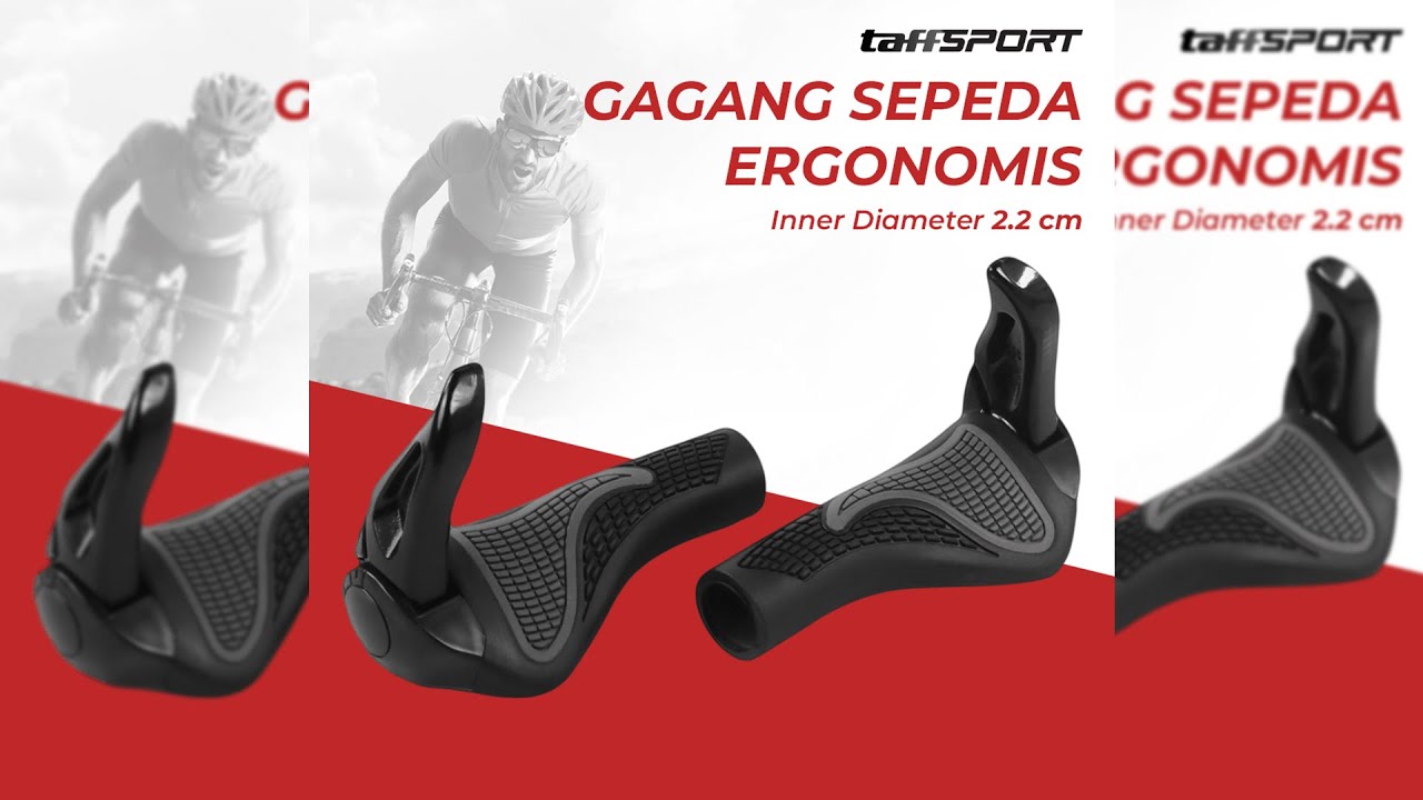 Pratinjau video produk TaffSPORT Gagang Sepeda Rubber Ergonomic Bicycle Grip MTB Handlebar - BT1001