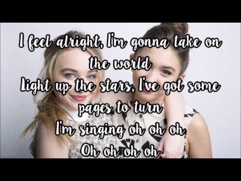 Take on the World - Rowan Blanchard/Sabrina Carpenter (Lyrics) [Girl Meets World theme song]