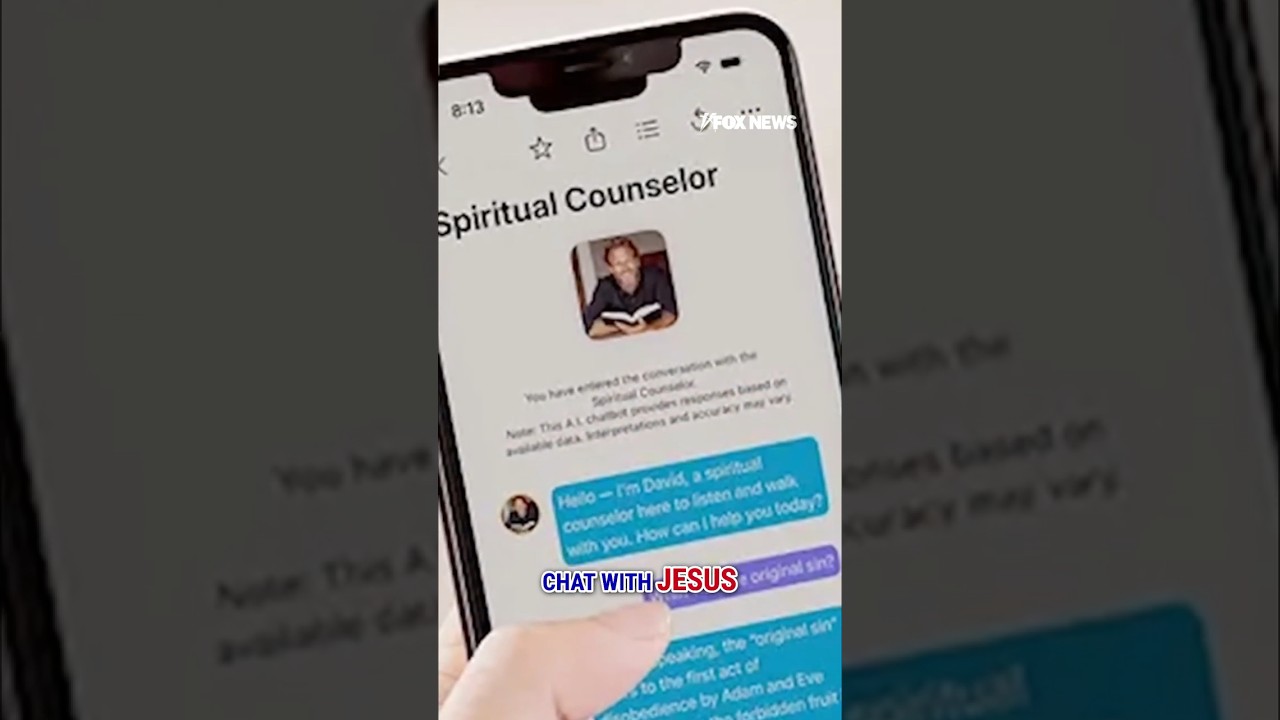 ‘HANDHELD HEAVEN’: New app lets users chat with AI Jesus #shorts #ai #tech #faith #jesus #us #news