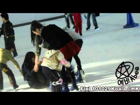 (fancam)101029 F(x) 宋茜溜冰跌倒 Koala@HK