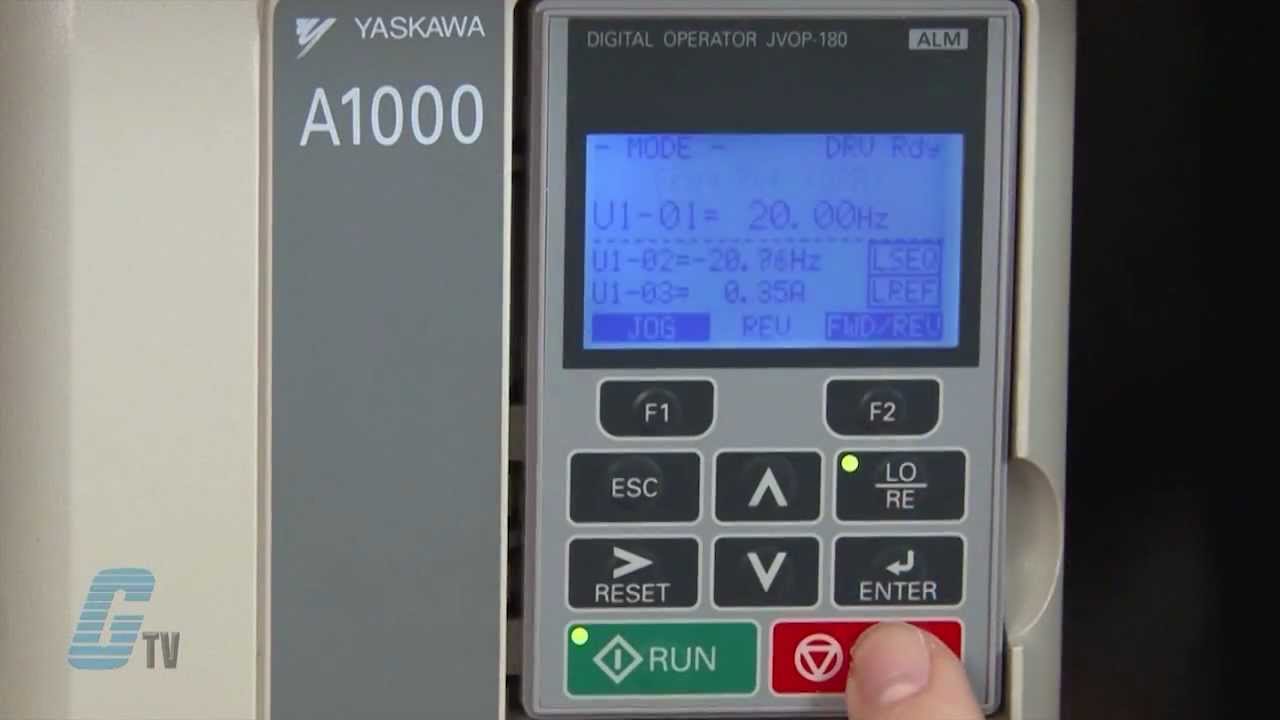 Yaskawa A1000 Ac Drive Basic Start Up Using The Keypad
