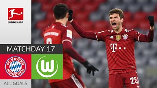 Müller and Lewandowski Historical | Bayern München — VfL Wolfsburg 4-0 | All Goals Bundesliga 21/22