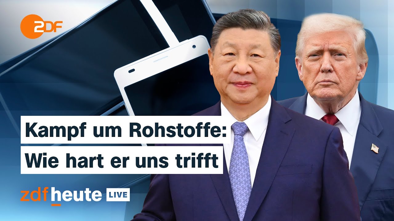 China stoppt Export seltener Erden: Rohstoffhändler erklärt Folgen für Deutschland | ZDFheute live