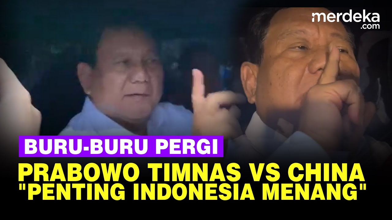 Prabowo Terburu-buru Pergi Jelang Timnas Vs China: Yang Penting Indonesia Menang