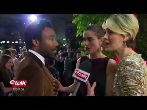 Donald Glover Encounters His 'Biggest Fan' on the Golden Globes Red Carpet 2017