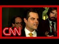Gaetz speaks to reporters moments after his move to oust McCarthy