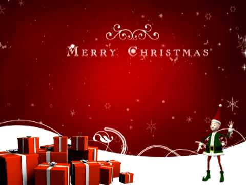 Merry Christmas Video Background with Santa sleigh