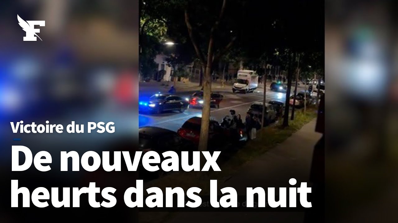 Victoire du PSG: de nouveaux heurts dans la nuit de dimanche à lundi