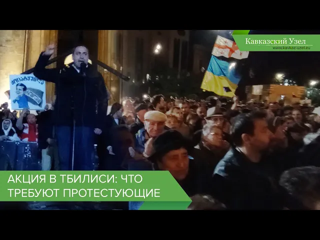 Акция протеста в Тбилиси за новые выборы