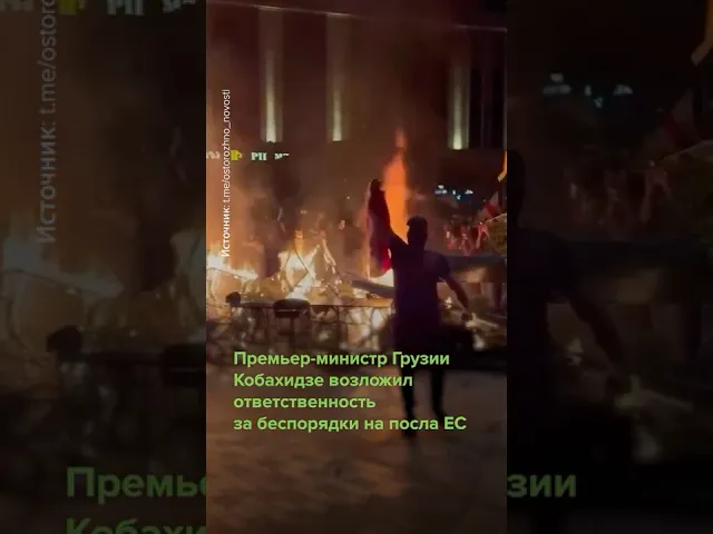 Грузия: выборы закончились штурмом президентского дворца #shorts #Грузия #выборы #протест #штурм