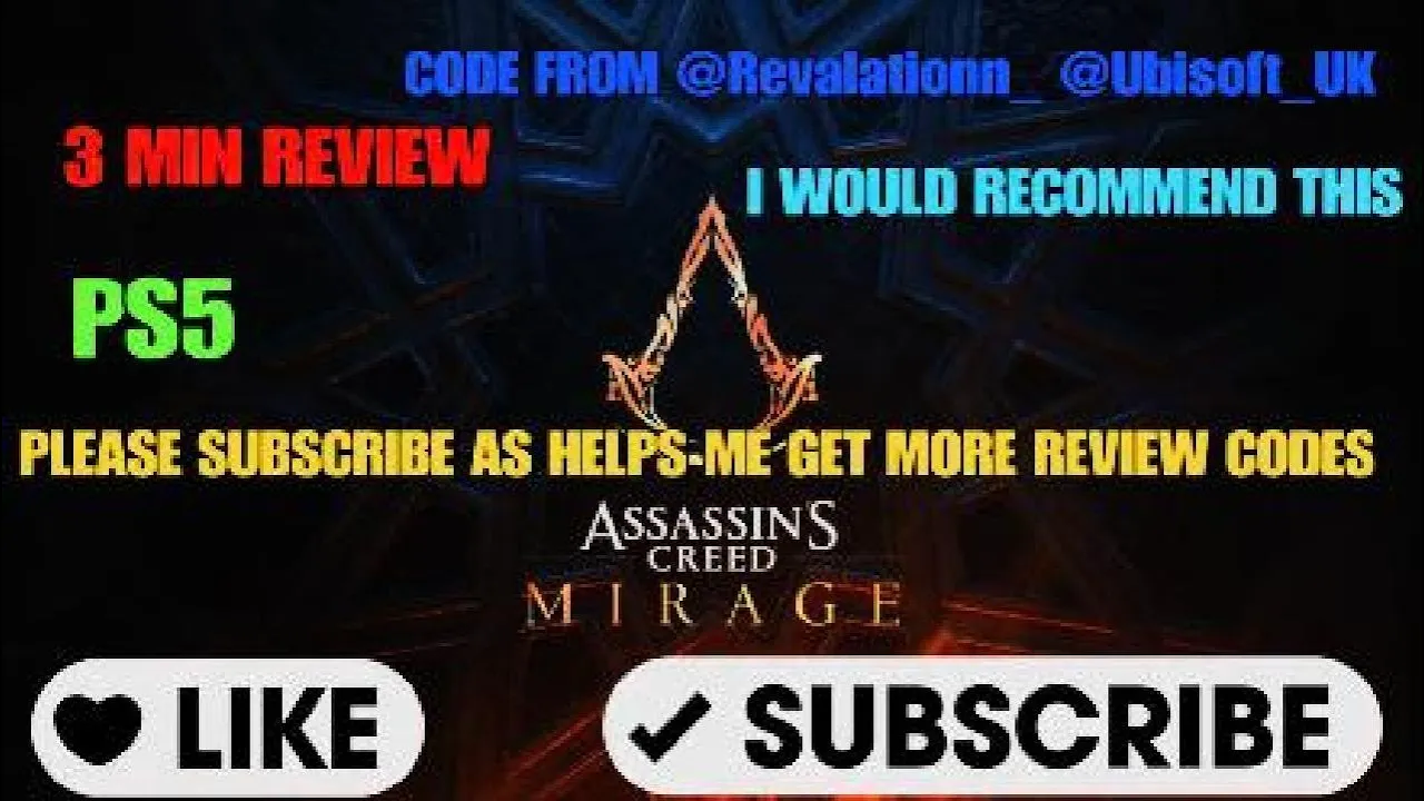 Vido-Test de Assassin's Creed Mirage par GRIMREAPERSAGE